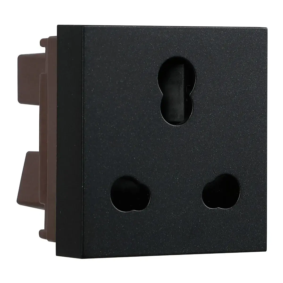 6 A/16 A 3 Pin Shutter Socket Black Apogee